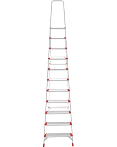 Стремянка профессиональная алюминиевая 11 ступеней площадка 350х260 мм NV3137 Новая высота 3137111