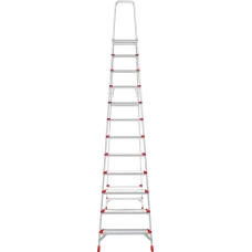 Стремянка профессиональная алюминиевая 12 ступеней площадка 350х260 мм NV3137 Новая высота 3137112