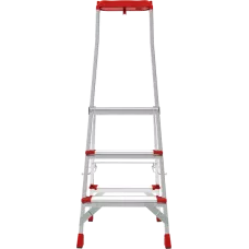 Стремянка алюминиевая 3 ступени с большой площадкой и органайзером NV3138 Новая высота 3138103