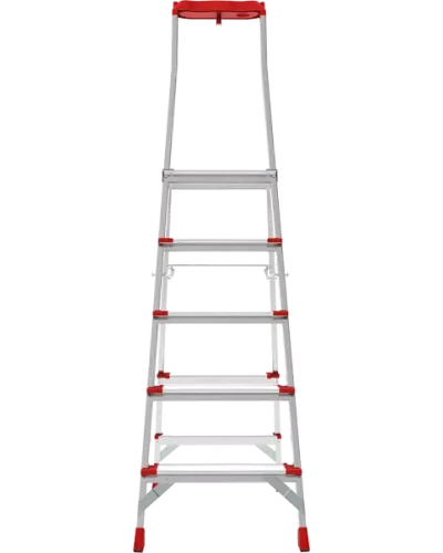 Стремянка алюминиевая 5 ступеней с большой площадкой и органайзером NV3138 Новая высота 3138105