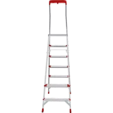 Стремянка алюминиевая 6 ступеней с большой площадкой и органайзером NV3138 Новая высота 3138106