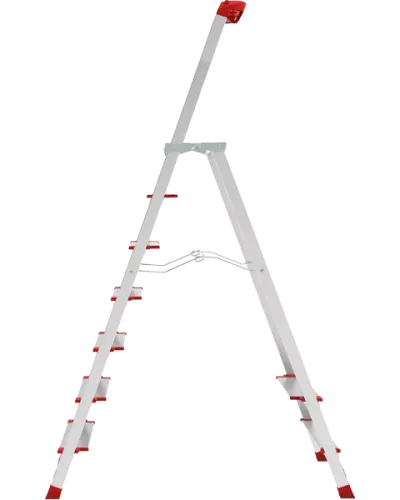 Стремянка алюминиевая 7 ступеней с большой площадкой и органайзером NV3138 Новая высота 3138107