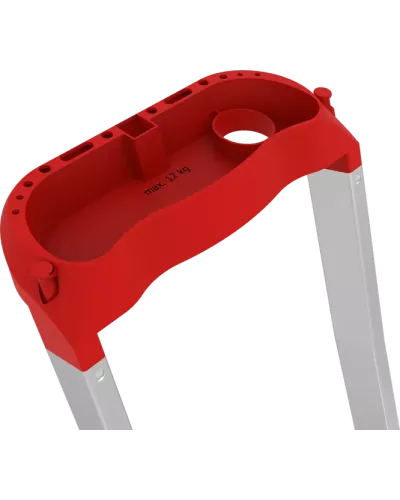 Стремянка алюминиевая 7 ступеней с большой площадкой и органайзером NV3138 Новая высота 3138107