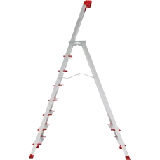 Стремянка алюминиевая 8 ступеней с большой площадкой и органайзером NV3138 Новая высота 3138108