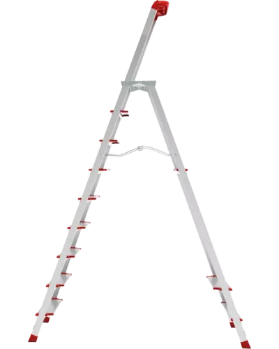 Стремянка алюминиевая 9 ступеней с большой площадкой и органайзером NV3138 Новая высота 3138109