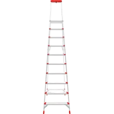 Стремянка алюминиевая 10 ступеней с большой площадкой и органайзером NV3138 Новая высота 3138110