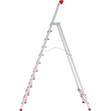 Стремянка алюминиевая 11 ступеней с большой площадкой и органайзером NV3138 Новая высота 3138111