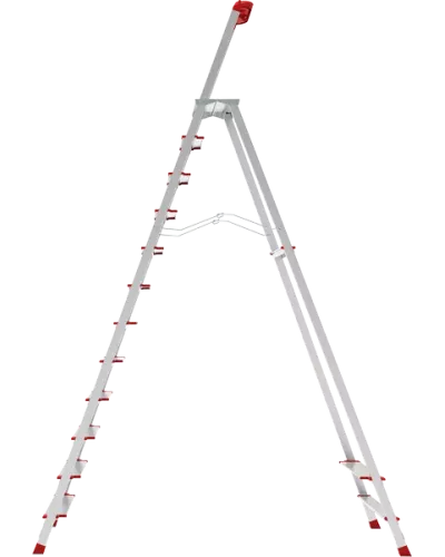 Стремянка алюминиевая 12 ступеней с большой площадкой и органайзером NV3138 Новая высота 3138112
