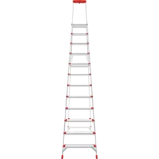 Стремянка алюминиевая 12 ступеней с большой площадкой и органайзером NV3138 Новая высота 3138112