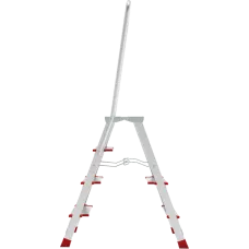 Стремянка алюминиевая 4 ступени 130мм профессиональная площадка 350х260мм дуга безопасности 800мм Новая высота 3139104