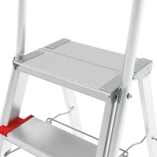 Стремянка алюминиевая 4 ступени 130мм профессиональная площадка 350х260мм дуга безопасности 800мм Новая высота 3139104