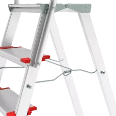 Стремянка алюминиевая 4 ступени 130мм профессиональная площадка 350х260мм дуга безопасности 800мм Новая высота 3139104