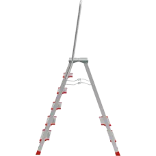Стремянка алюминиевая 6 ступеней 130мм профессиональная площадка 350х260мм дуга безопасности 800мм Новая высота 3139106