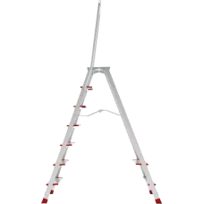 Стремянка алюминиевая 7 ступеней 130мм профессиональная площадка 350х260мм дуга безопасности 800мм Новая высота 3139107