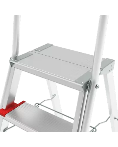 Стремянка алюминиевая 7 ступеней 130мм профессиональная площадка 350х260мм дуга безопасности 800мм Новая высота 3139107