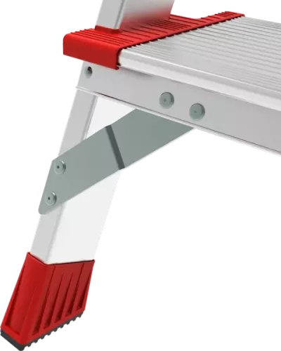 Стремянка алюминиевая 7 ступеней 130мм профессиональная площадка 350х260мм дуга безопасности 800мм Новая высота 3139107