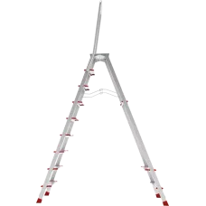 Стремянка алюминиевая 9 ступеней 130мм профессиональная площадка 350х260мм дуга безопасности 800мм Новая высота 3139109