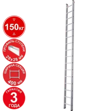 Лестница профессиональная алюминиевая односекционная 16 ступеней NV321 Новая высота 3210116
