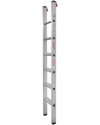 Лестница алюминиевая односекционная 6 развальцованных ступеней NV3214 Новая высота 3214106