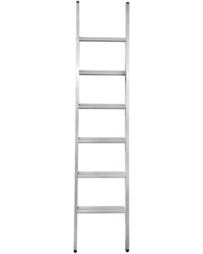 Лестница алюминиевая односекционная 6 развальцованных ступеней NV3214 Новая высота 3214106