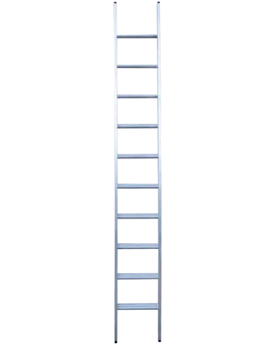 Лестница алюминиевая односекционная 10 развальцованных ступеней NV3214 Новая высота 3214110