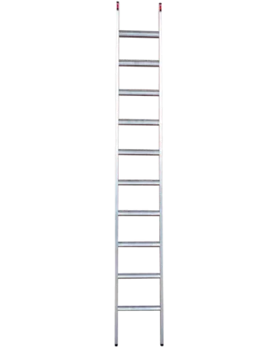 Лестница алюминиевая односекционная 10 развальцованных ступеней NV3214 Новая высота 3214110