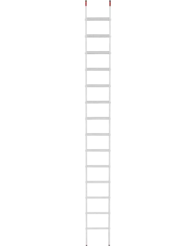 Лестница алюминиевая односекционная 14 развальцованных ступеней NV3214 Новая высота 3214114