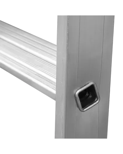 Лестница алюминиевая односекционная 14 развальцованных ступеней NV3214 Новая высота 3214114