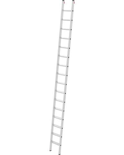 Лестница алюминиевая односекционная 16 развальцованных ступеней NV3214 Новая высота 3214116