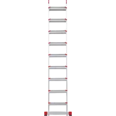 Лестница профессиональная алюминиевая односекционная 9 ступеней 130 мм NV3217 Новая высота 3217109