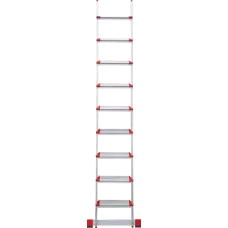 Лестница профессиональная алюминиевая односекционная 9 ступеней 130 мм NV3217 Новая высота 3217109