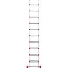 Лестница профессиональная алюминиевая односекционная 10 ступеней 130 мм NV3217 Новая высота 3217110