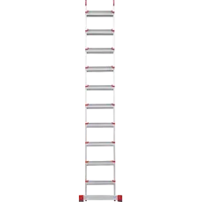 Лестница профессиональная алюминиевая односекционная 10 ступеней 130 мм NV3217 Новая высота 3217110