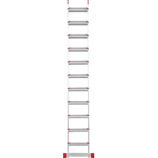 Лестница профессиональная алюминиевая односекционная 11 ступеней 130 мм NV3217 Новая высота 3217111