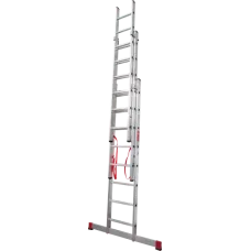 Лестница профессиональная алюминиевая трёхсекционная 3х8 ступеней NV3230 Новая высота 3230308