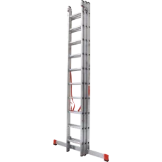 Лестница профессиональная алюминиевая трёхсекционная 3х10 ступеней NV3230 Новая высота 3230310