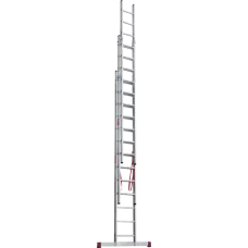 Лестница профессиональная алюминиевая трёхсекционная 3х13 ступеней NV3230 Новая высота 3230313