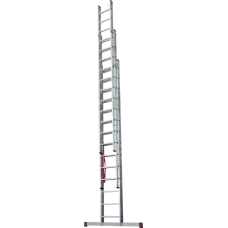 Лестница профессиональная алюминиевая трёхсекционная 3х14 ступеней NV3230 Новая высота 3230314