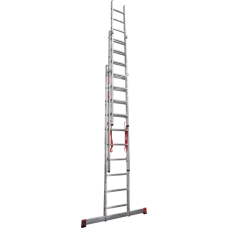 Лестница алюминиевая трёхсекционная 3х10 ступеней усиленная NV3231 Новая высота 3231310