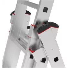 Лестница алюминиевая трёхсекционная 3х17 ступеней усиленная NV3231 Новая высота 3231317