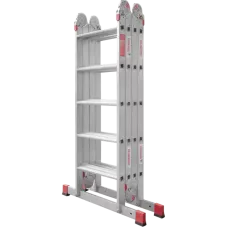 Лестница-трансформер 4x5 развальцованных ступеней ширина 500 мм NV3324 Новая высота 3324405