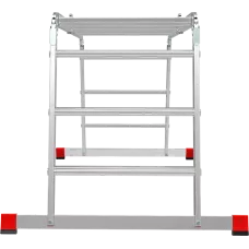 Лестница-трансформер 4x3 развальцованных ступеней ширина 650 мм NV3325 Новая высота 3325403