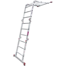 Лестница-трансформер  4x3 развальцованных ступеней с помостом ширина 650 мм NV3335 Новая высота 3335403