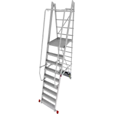 Передвижная складная лестница с площадкой профессиональная NV 354 Новая высота 3540109