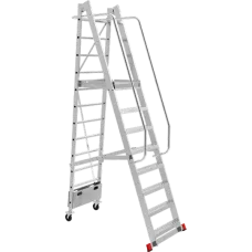 Передвижная складная лестница-стремянка с площадкой NV 354 Новая высота 3540110