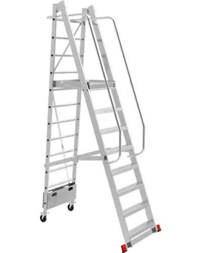 Передвижная складная лестница-стремянка с площадкой NV 354 Новая высота 3540110
