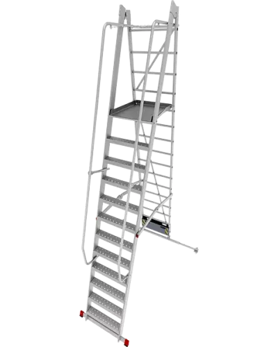 Передвижная профессиональная складная лестница с площадкой NV 354 Новая высота 3540112