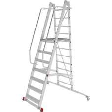 Передвижная складная лестница-стремянка с платформой 7 ступеней NV3541 Новая высота 3541107