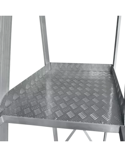 Передвижная складная лестница-стремянка с платформой 8 ступеней NV3541 Новая высота 3541108