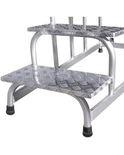 Подставка монтажная профессиональная с 3 широкими ступенями 240 мм и поручнем NV3711 Новая высота 3711103